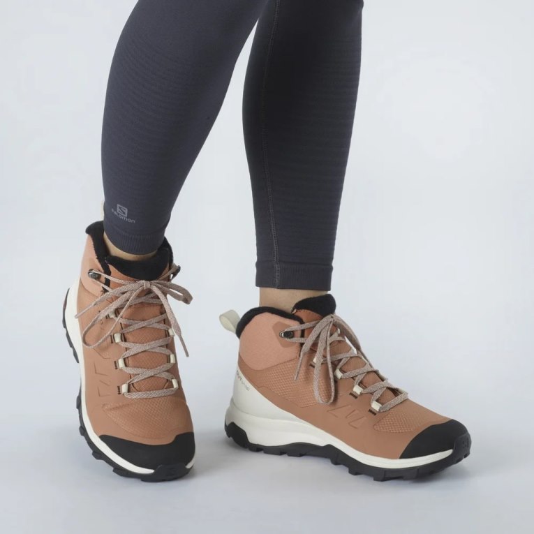 Botas de Inverno Salomon Outsnap CSWP Feminino Marrom | PT S85207